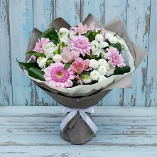Букет цветов из:  Герберы, Альстромерии и Хризантемы в Рогачево