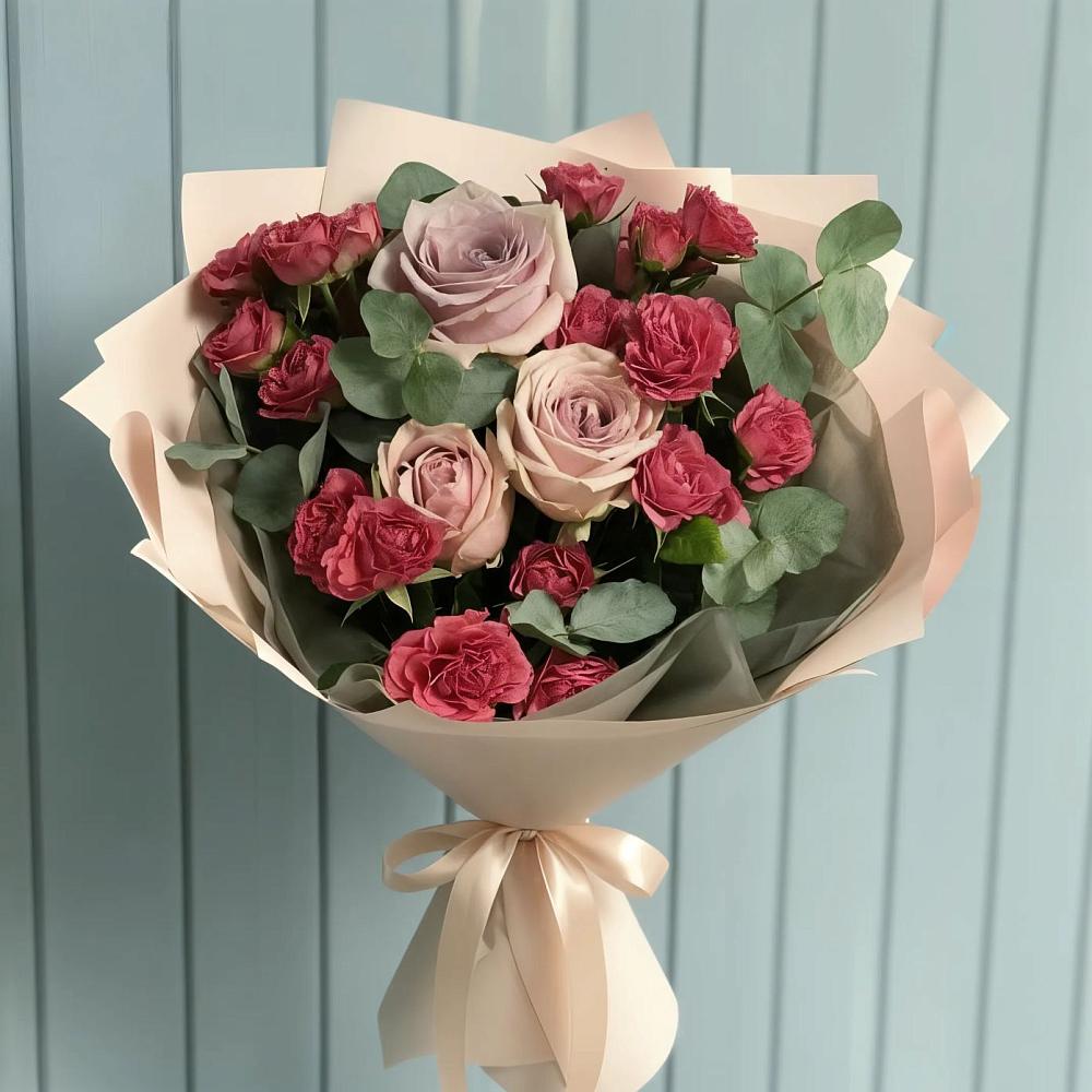 Букет цветов из: Гвоздики и Розы в Рогачево