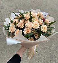 Букет Кремовые розы Латте в Рогачево