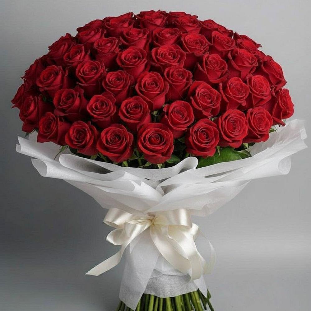 Букет 101 Красная роза Блэк Мэджик в Рогачево