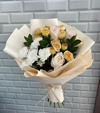 Букет цветов из:  Розы и Хризантемы в Рогачево