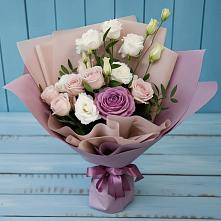 Букет цветов из:  Розы и Лизиантусы #REPLACE_PRED# Рогачево