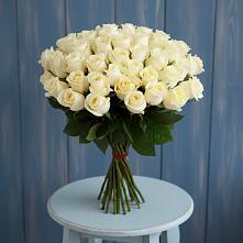Букет 51 Белая роза Эдлесс Лав в Рогачево