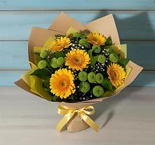 Букет цветов из:  Герберы и Хризантемы в Рогачево