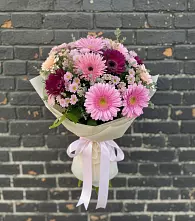 Букет цветов из:  Герберы и Хризантемы в Рогачево