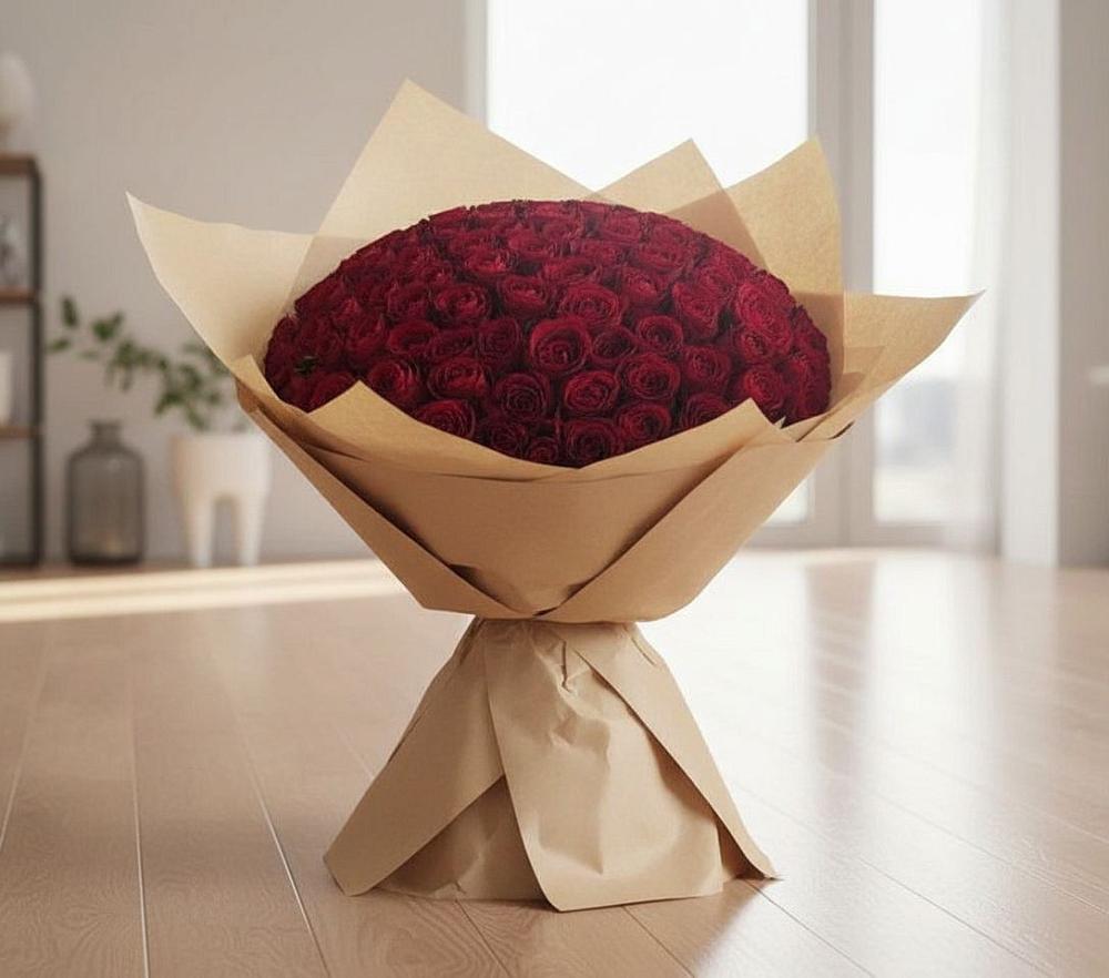 Букет 101 Красная роза в Рогачево