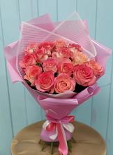 Букет 15 Розовых роз Равель #REPLACE_PRED# Рогачево