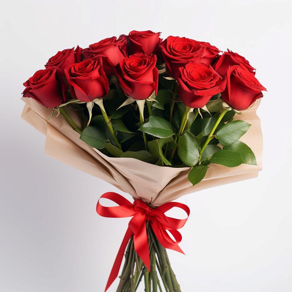 Букет 11 Красных роз Эдлесс Лав в Рогачево